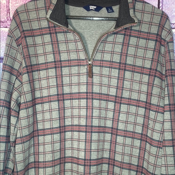 Lands End Quarter Zip Sweatshirt Men’s Large - Picture 7 of 7